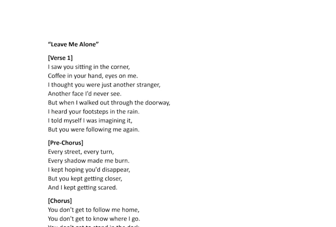 write a song for you